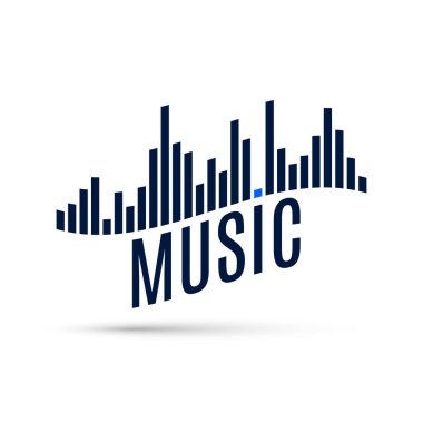 Gölge ile Özelleştirici Simge Müzik Ses Dalgası