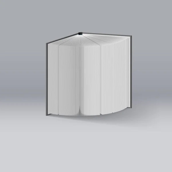 オープンブック 深い背景のイラスト モックアップテンプレート — ストックベクタ