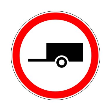 Yol Yasaklama Tabelasının tasviri. Beyaz Görüntü