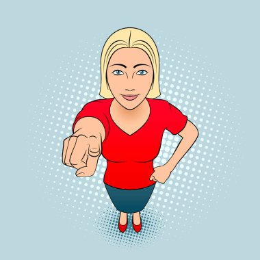 Genç Bir Kadın Çizgi Filmi Seni Gösteriyor