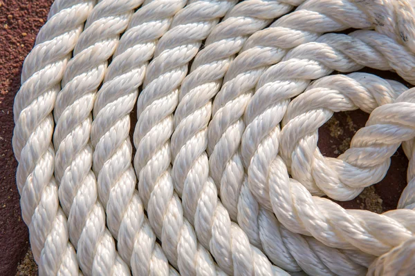 Big marine sea ropes in heap — Stock Photo, Image