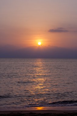 Muhteşem gün batımı formu Tayland beach