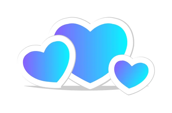 Blue heart. Icon. — Stockfoto