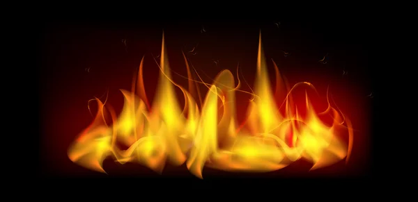 Brinnande eldslåga — Stockfoto