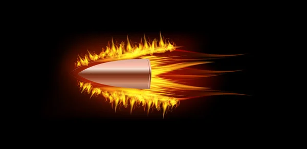 Bala com chama de fogo — Fotografia de Stock