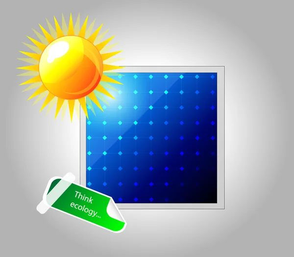 Солнечная панель. Икона . — стоковое фото