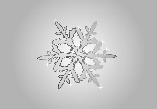 Glass snow flake — Stock fotografie