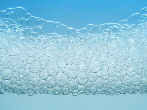 Gros plan gouttes d'eau et bulles — Photo