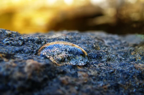 Water drop on stone — Stock Photo, Image