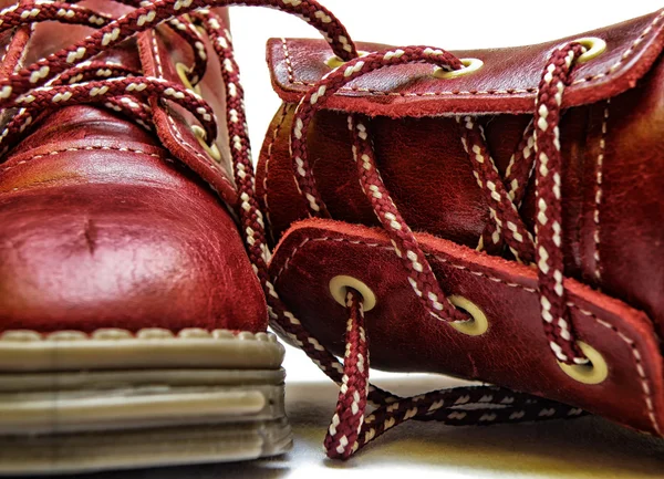 Red baby shoes — Stock Photo, Image