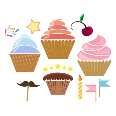illusration cupcakes