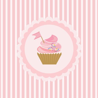 arka plan ile cupcake