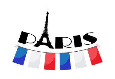 Paris vektör kiraz kuşu ile kelime
