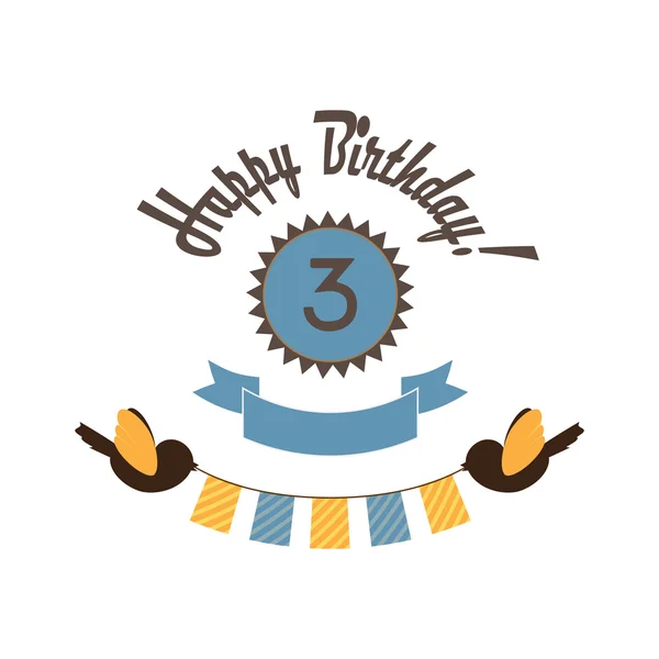 Tarjeta de cumpleaños feliz — Vector de stock