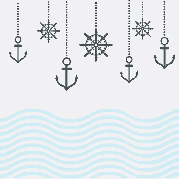 Design Nautical Template — Stock Vector