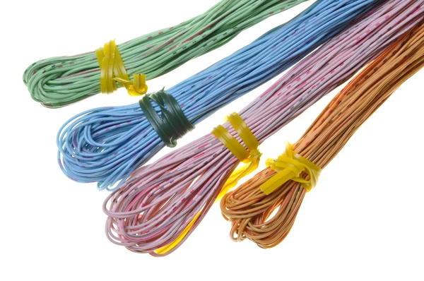 Bundles of network cables, fast transfer of information — Stock Photo, Image