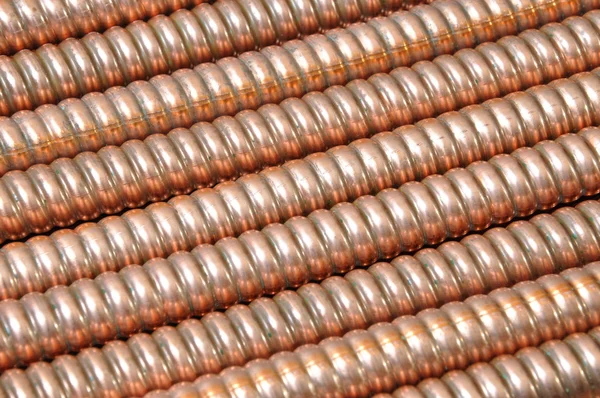 Wave copper cables — Stock Photo, Image