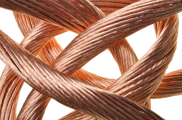 Red copper wire industry — Stock Photo, Image