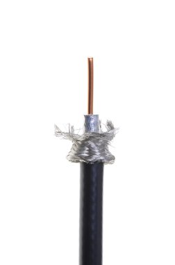 Construction of the coaxial cable on a white background clipart
