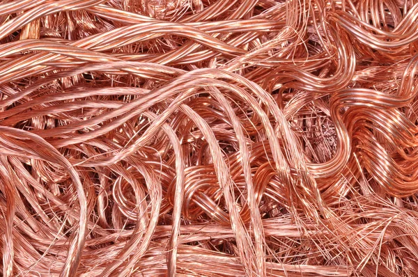 Materia prima de alambre de cobre en la industria energética — Foto de Stock