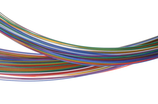 Transmisión de datos, cable sobre fondo blanco — Foto de Stock