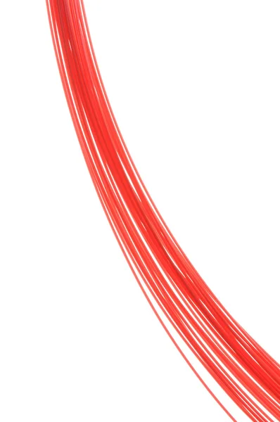 白い背景で隔離の赤い線 — ストック写真