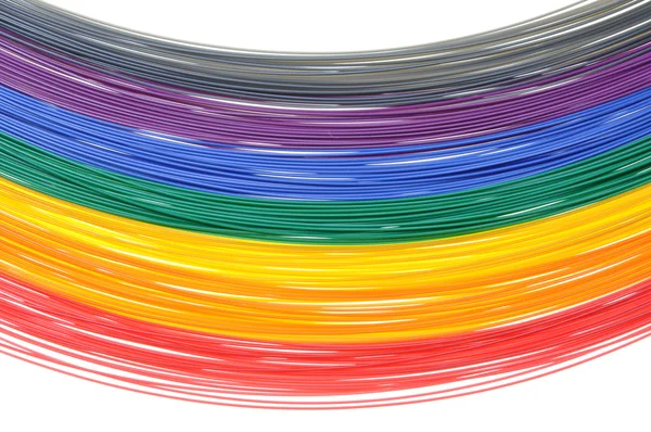 虹の色のワイヤー — ストック写真