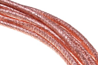 Coaxial cables braided copper clipart