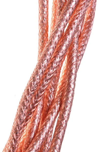 Koaxiální kabely, splétané měď — Stock fotografie