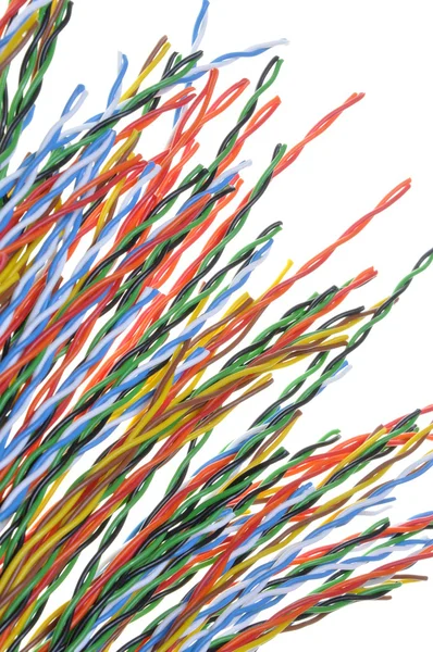 Электрические кабели, используемые в сетевых системах — стоковое фото