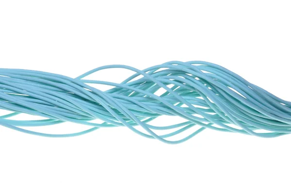 Blue wire line isolated — Stock Photo, Image