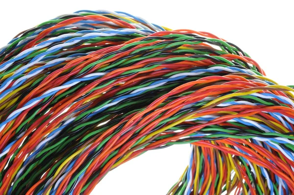Twisted colored wires — Stock Photo, Image