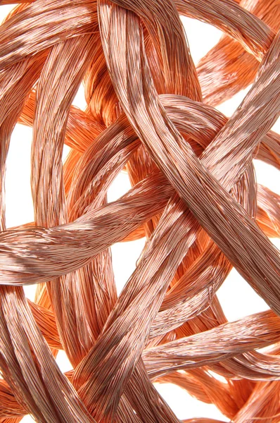 Cable de cobre en forma abstracta — Foto de Stock