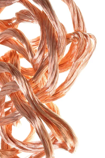 Copper wire in abstract form — Stock Photo, Image