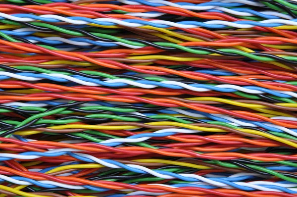 Síťové kabely barevné — Stock fotografie