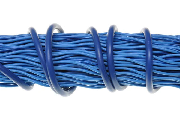 Abstract internet network, blue cables — Stock Photo, Image