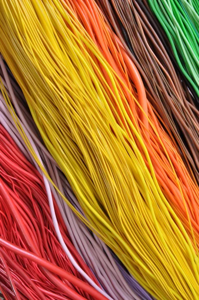 Multi-färgade ledningar — Stockfoto
