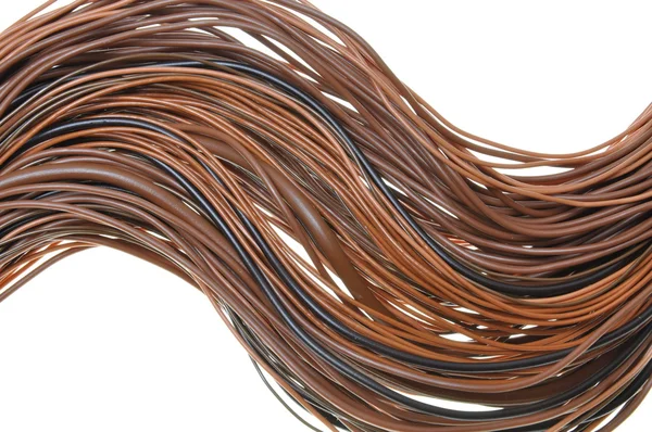 Red de cable marrón, sistema global — Foto de Stock