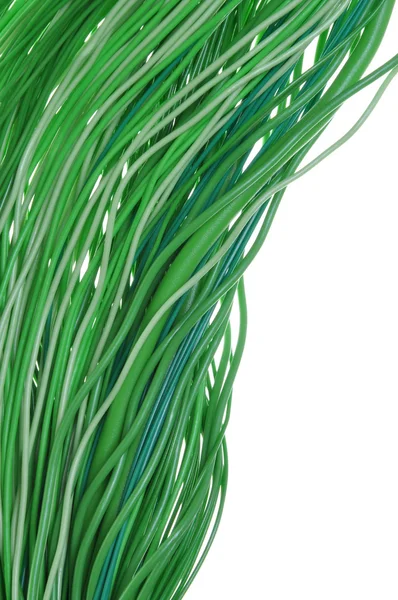 Bundles of green cables — Stock Photo, Image