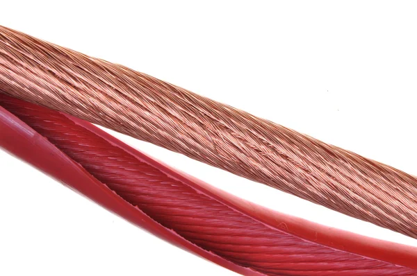 El cable de alimentación eléctrica de cobre despejado — Foto de Stock