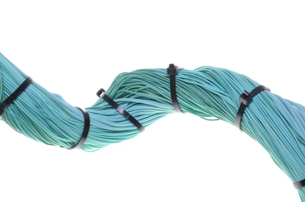 Turquoise lichtbundel kabel — Stockfoto