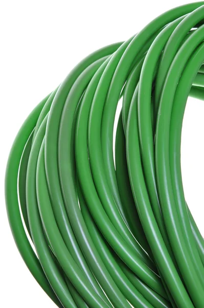 Zelený síťové kabely, zblízka — Stock fotografie