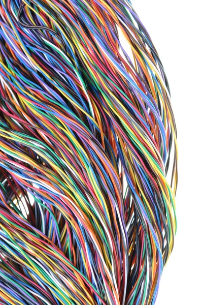 多彩多姿的计算机电缆 — 图库照片