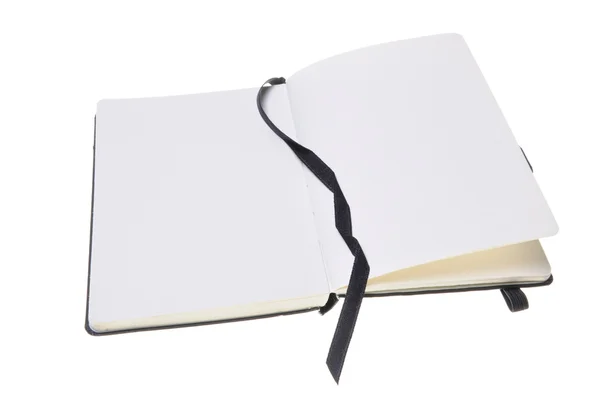 Opened paper notebook with clean sheets — Stock Photo, Image