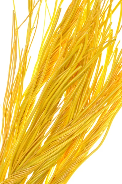 Yellow computer cables — Stock Photo, Image