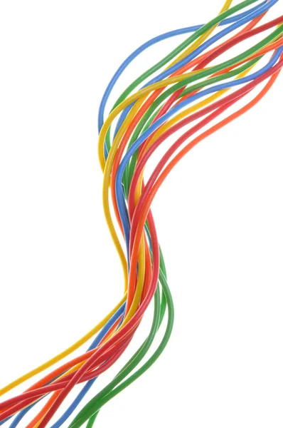 Câbles électriques multicolores — Photo