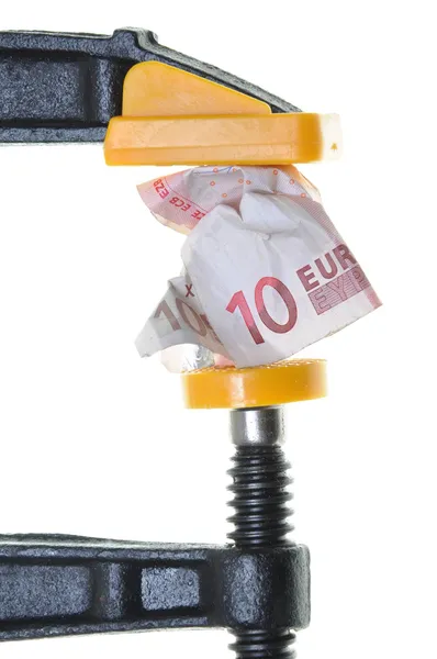 Euro in crisis — Stock Photo, Image
