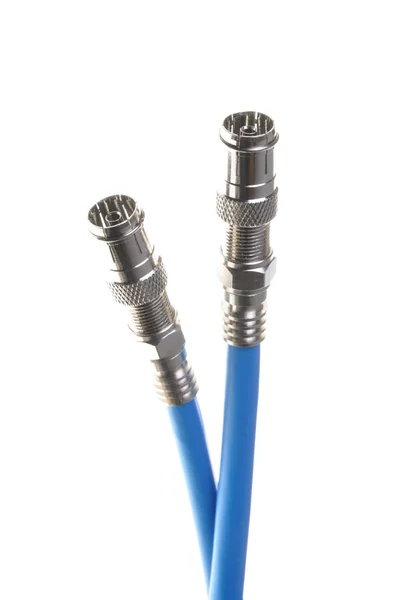 Coaxial cables with connectors — Stock Photo, Image