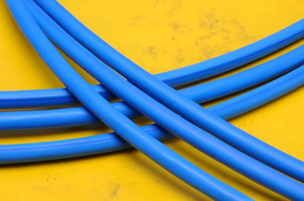 Linhas de cabo azul — Fotografia de Stock