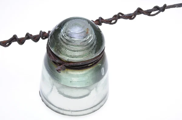 Old insulator for telecommunication lines — Stock Photo, Image